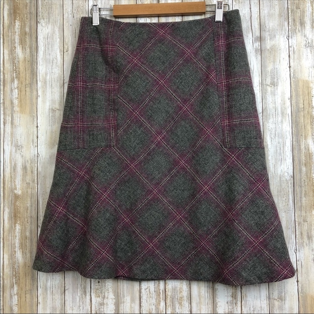 Talbots Skirt Gray Wool Blend Lined Size 8 - Picture 1 of 8
